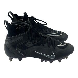 Nike Alpha Huarache 8 Lacrosse Cleats Mens 8.5 Black Silver Athletic Performance